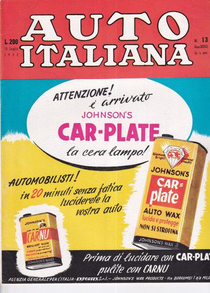 Auto Italiana - 1952 - Nr. 13