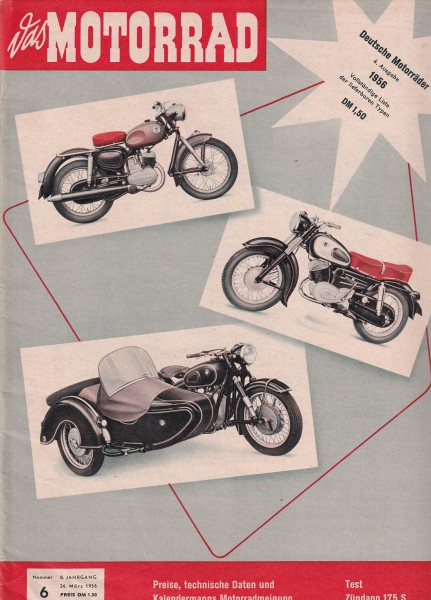 Das Motorrad - 1956 - Heft 06 - Zündapp 175 S, Deutsche Motorräder 1956