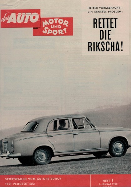 Auto Motor und Sport 1960 Heft 01 - 03.01.1960 - Peugeot 403
