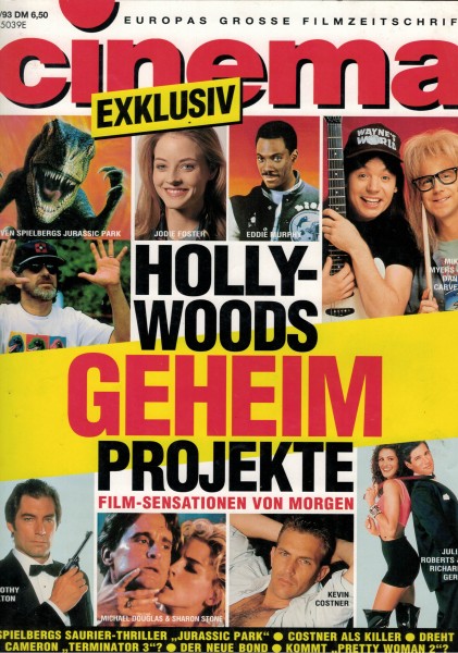 Cinema Zeitschrift, Heft Nr. 179 April 1993, Jurassic Park, Terminator 3, Pretty Women 2