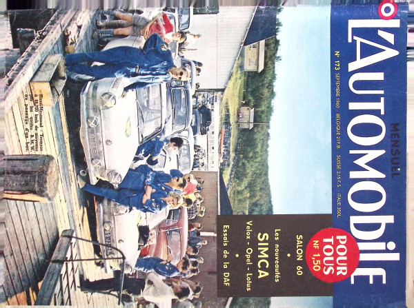 L´Automobile No. 173 - Septembre 1960