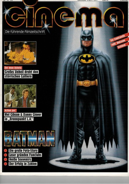 Cinema Zeitschrift, Heft Nr. 137, Oktober 1989, Batman, Mel Gibson, Danny Glover