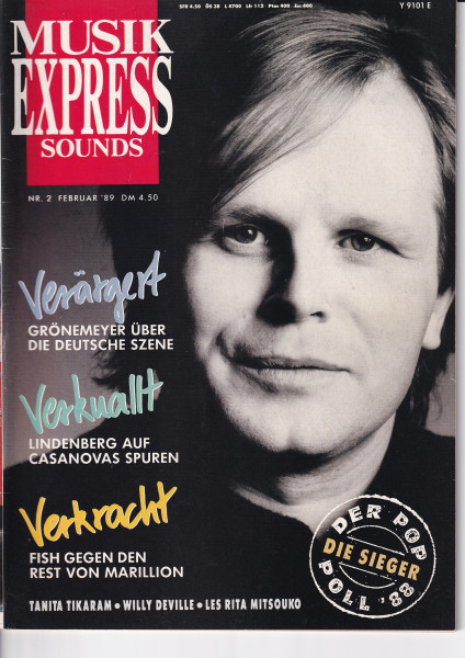 Musik Express Sounds - 1989 Februar - Herbert Grönemeyer, Udo Lindenberg, Tanita Tikaram