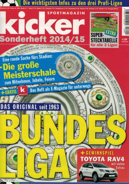 Kicker Sonderheft Bundesliga 2014/15