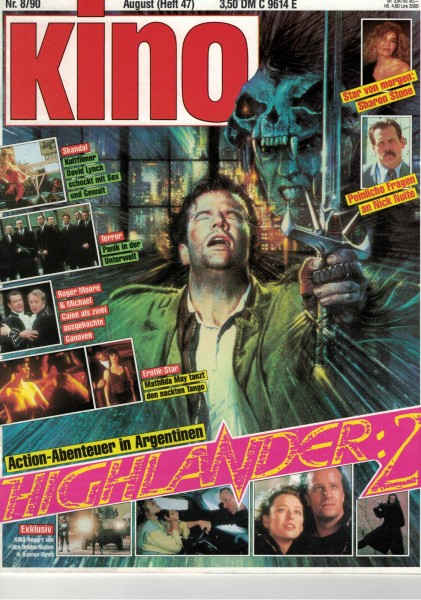 Kino Zeitschrift, Heft Nr. 47, August 1990, Roger Moore, Michael Caine, Mathilda May, Sharone Stone
