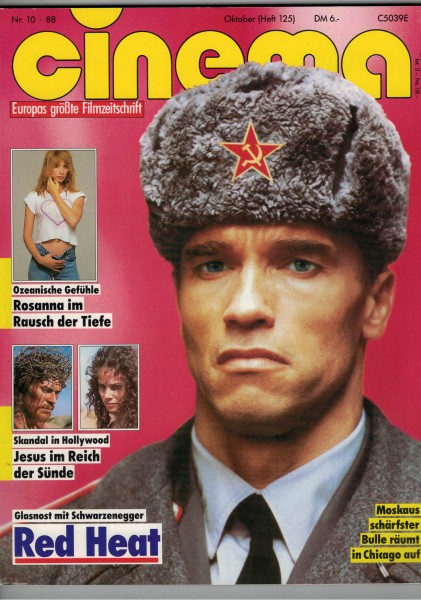 Cinema Zeitschrift, Heft Nr. 125, Oktober 1988, Red Heat, Arnold Schwarzenegger