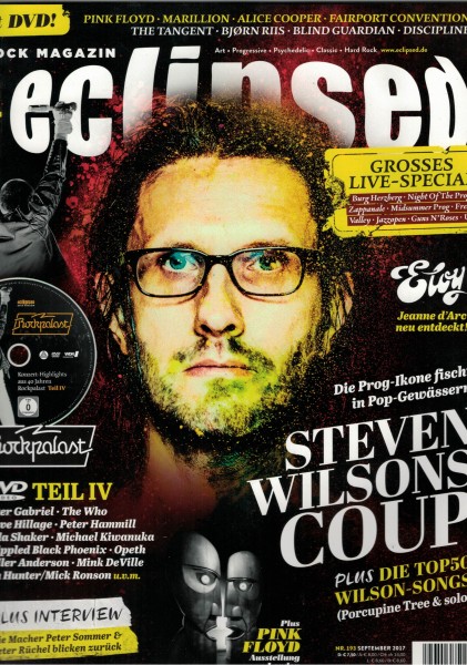 eclipsed Rock Magazin Nr. 193, 09-2017, mit DVD, Steven Wilson