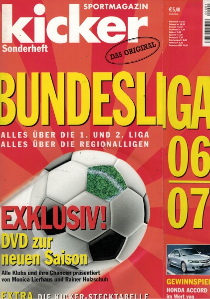 Kicker Sonderheft Bundesliga 2006/07