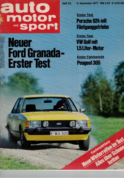 Auto Motor und Sport 1977 Heft 23 - 09.11.1977