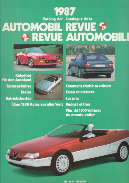 Automobil Revue - 1987 - Der Katalog der Autowelt