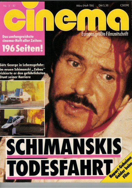 Cinema Zeitschrift, Heft Nr. 106, März 1987, Götz George, Zabou