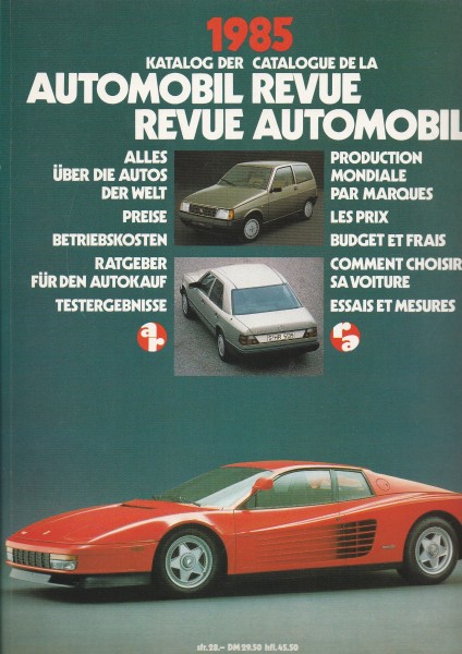 Automobil Revue - 1985 - Der Katalog der Autowelt