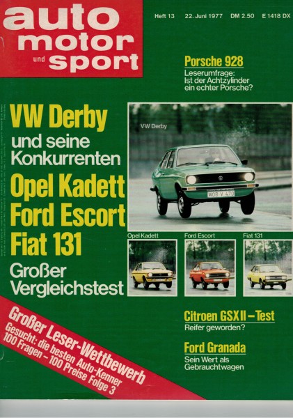 Auto Motor und Sport 1977 Heft 13-22.06.1977