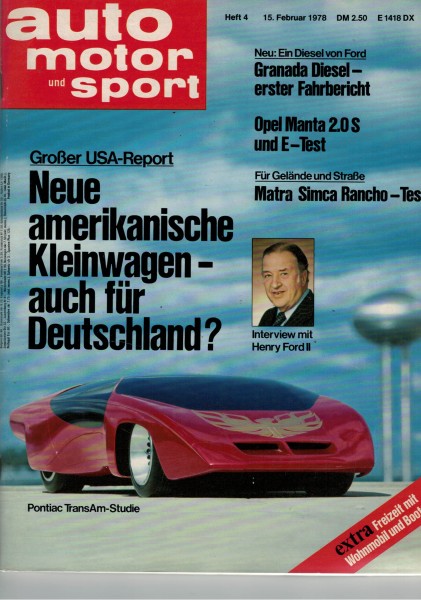 Auto Motor und Sport 1978 Heft 04-15.02.1978