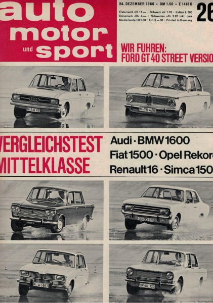 Auto Motor und Sport 1966 Heft 26-24.12.1966