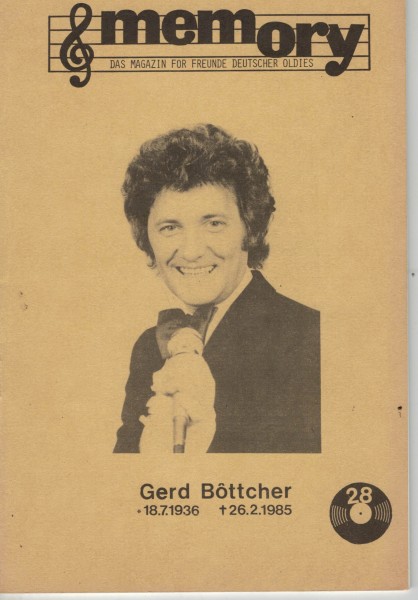 memory - Heft 28 - 1985 - Magazin für Freunde deutscher Oldies