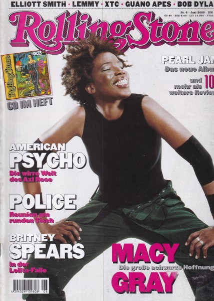 Rolling Stone 2000-06 Juni - Ausgabe 68 - Axl Rose, Police, Britney Spears, Pearl Jam - mit CD
