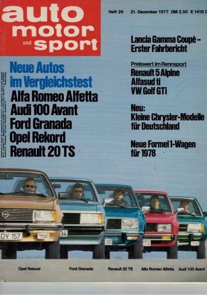 Auto Motor und Sport 1977 Heft 26-21.12.1977