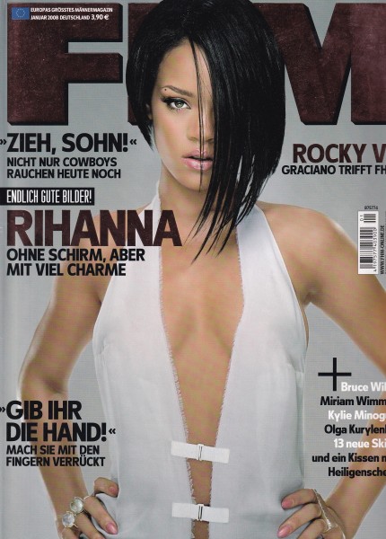 FHM - FOR HIM MAGAZINE - 2008-01 Januar - Miriam Wimmer, Rihanna, Olga Kurylenko