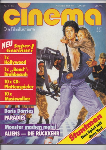 Cinema Zeitschrift, Heft Nr. 102, November 1986, Paradies, Doris Dörrie, Alien-Die Rückkehr