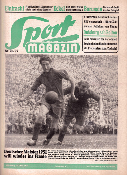 Sport Magazin - 1953 20 - 13. Mai 1953