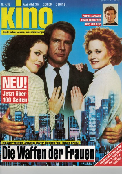 Kino Zeitschrift, Heft Nr. 31, April 1989, Patrick Swayze, Melanie Griffith, Sigourney Weaver