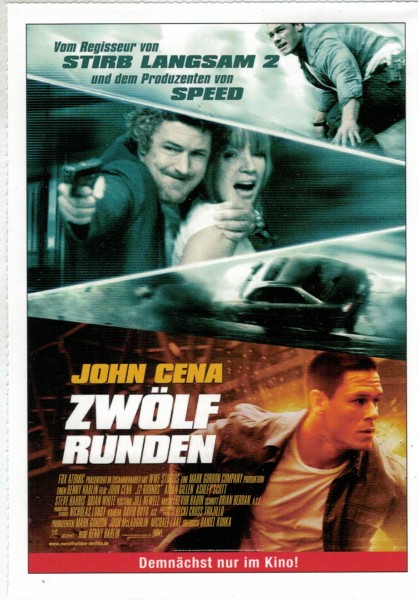 Cinema Filmkarte "12 Runden" - John Cena, Aidan Gillen, Ashley Scott