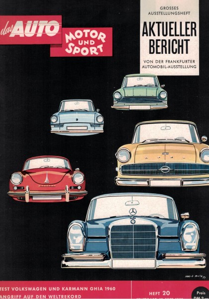 Auto Motor und Sport 1959 Heft 20 - 19.09.1959 - Volkswagen und Karmann Ghia 1960