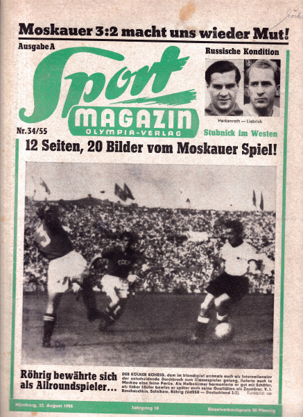 Sport Magazin - 1955 34 A - 22. August 1955