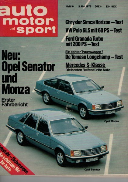 Auto Motor und Sport 1978 Heft 10-12.05.1978