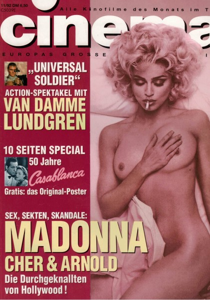 Cinema Zeitschrift, Heft Nr. 174 November 1992, Jean-Claude Van Damme, Madonna, Cher