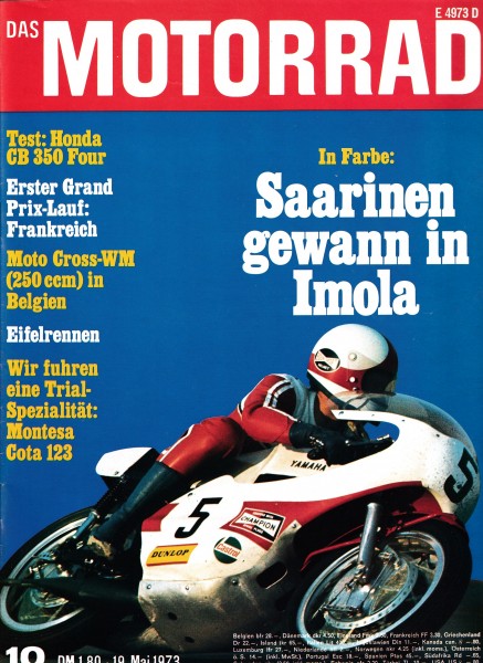 Das Motorrad - 1973 - Heft 10 - HCB 350 Four, Montesa Cota 123