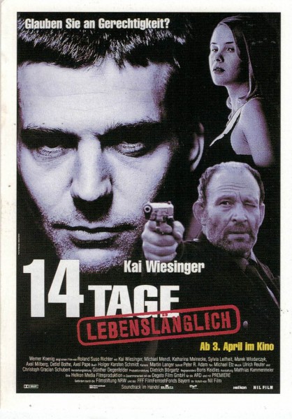 Cinema Filmkarte "14 Tage lebenslänglich" - Kai Wiesinger, Michael Mendl, Katharina Meinecke