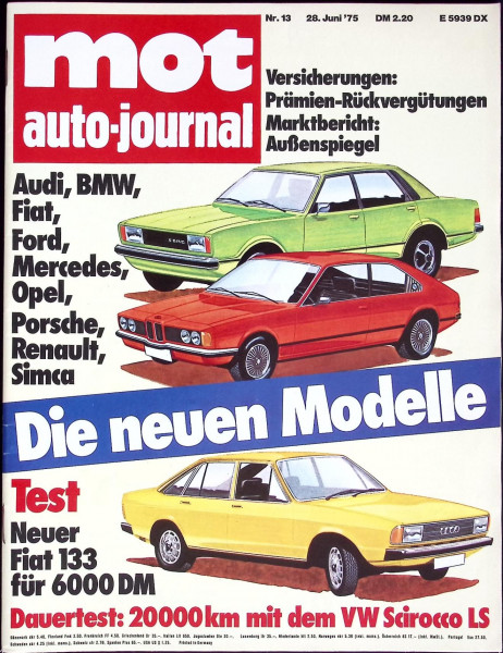 mot auto-journal - Die Auto-Zeitschrift - 1975 - Nr. 13 - 28.06.1975