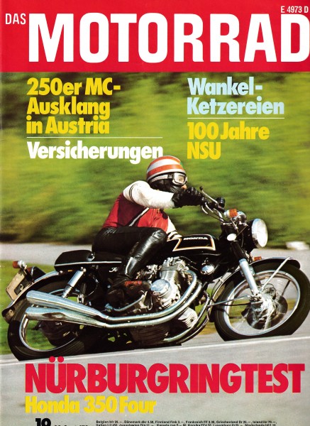 Das Motorrad - 1973 - Heft 19 - Honda 350 Four, Bultaco Sherpa T 350