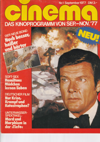 Cinema Zeitschrift, Heft Nr. 001, September 1977