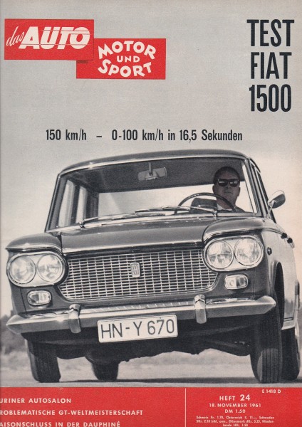 Auto Motor und Sport 1961 Heft 24-18.11.1961