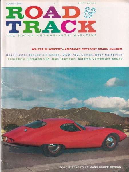 Road & Track - 1960 August - Jensen 541-R, Jaguar 3.8 Sedan, DKW 750, Comet, Sebring Sprite