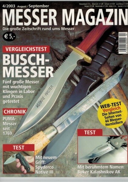 Messer Magazin, 2003/04, August/September