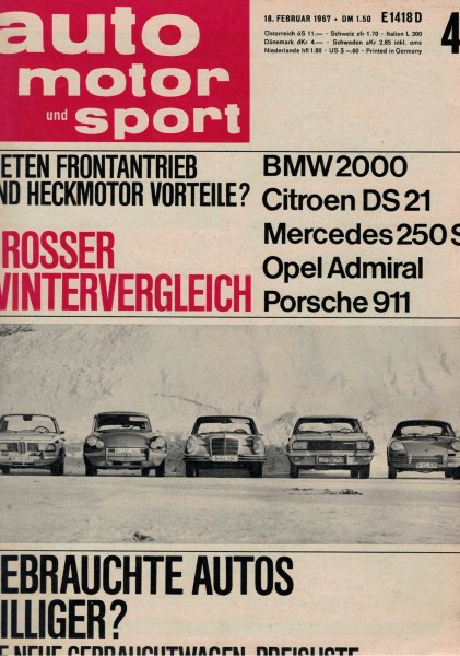 Auto Motor und Sport 1967 Heft 04-18.02.1967