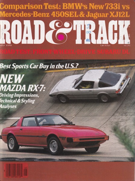 Road & Track - 1978 May - Mazda RX-7, Oldsmobile 98 Diesel, Buick Opel Sport Coupe, BMW 733i
