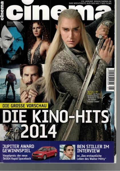 Cinema Zeitschrift, Heft Nr. 428 Januar 2014, Der Hobbit, Ben Stiller, Michael Bully Herbig