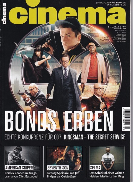 Cinema Zeitschrift, Heft Nr. 442 März 2015, American Sniper, Seventh Son, Selma, Kingsman