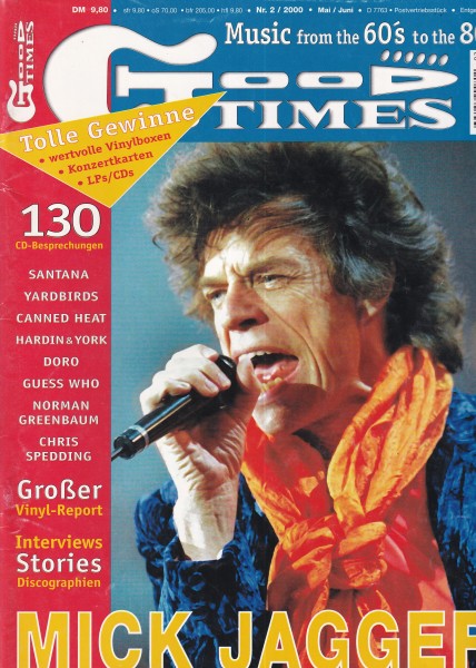 Good Times Ausgabe Nr. 45 - 2000/2 - Santana, Yardbirds, Canned Heat, Doro, Guess Who