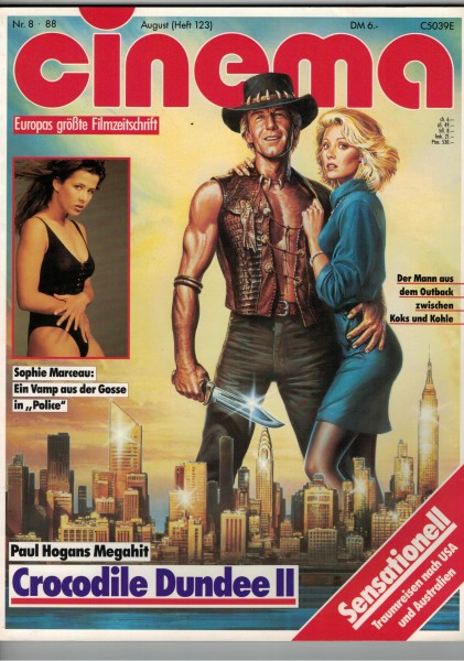 Cinema Zeitschrift, Heft Nr. 123, August 1988, Sophie Marceau, Crocodile Dundee II, Paul Hogan