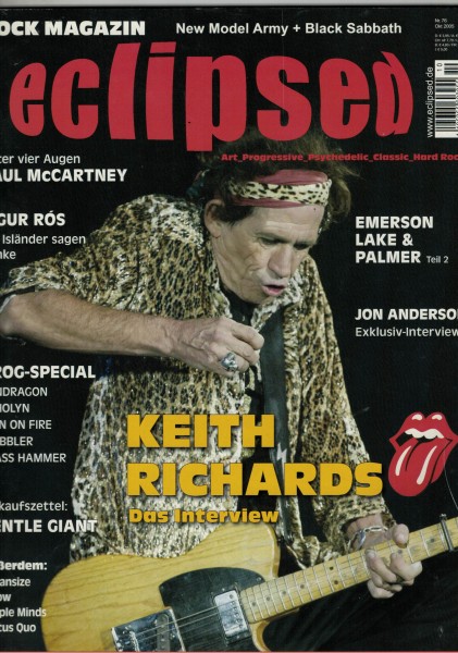 eclipsed Rock Magazin Nr. 076, 10-2005, Keith Richard, Paul McCartney, Simple Minds