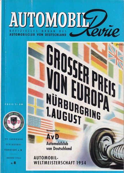 Automobil Revue - Automobilclub von Deutschland - August 1954