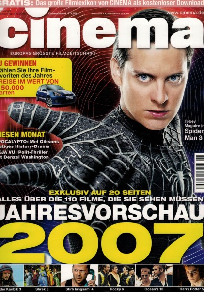 Cinema Zeitschrift, Heft Nr. 344 Januar 2007, Fluch der Karibik 3, Shrek 3, Stirb Langsam 4, Rocky 6