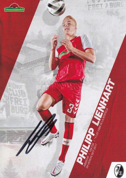 Philipp Lienhart Autogrammkarte SC Freiburg 2020-21 Original Signiert 