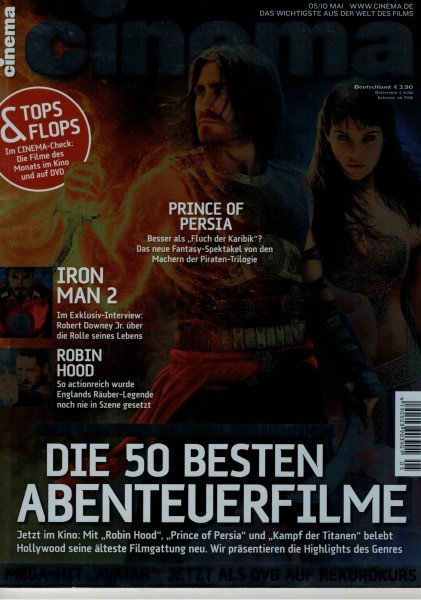 Cinema Zeitschrift, Heft Nr. 384 Mai 2010, Prince of Persia, Iron Man 2, Robin Hood, Robert Downey j